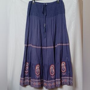 Monsoon Womens Strapless Embroidered Tiered Midi Dress.12